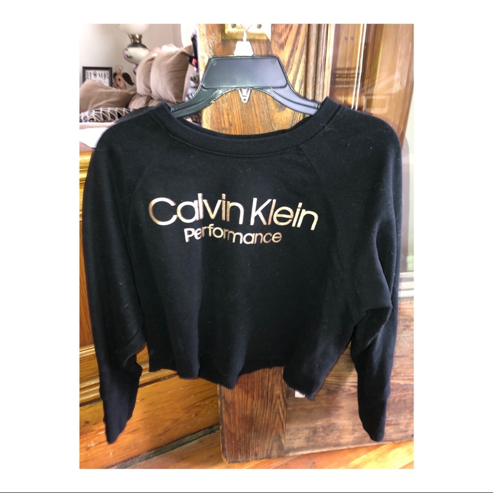 cropped calvin klein sweater